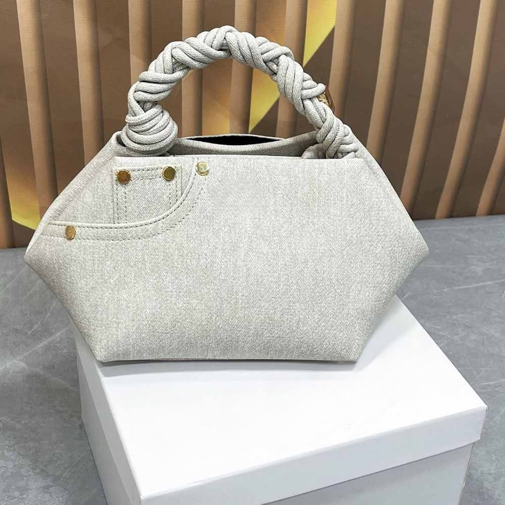 #248 Women's new denim woven hexagonal shoulder bag