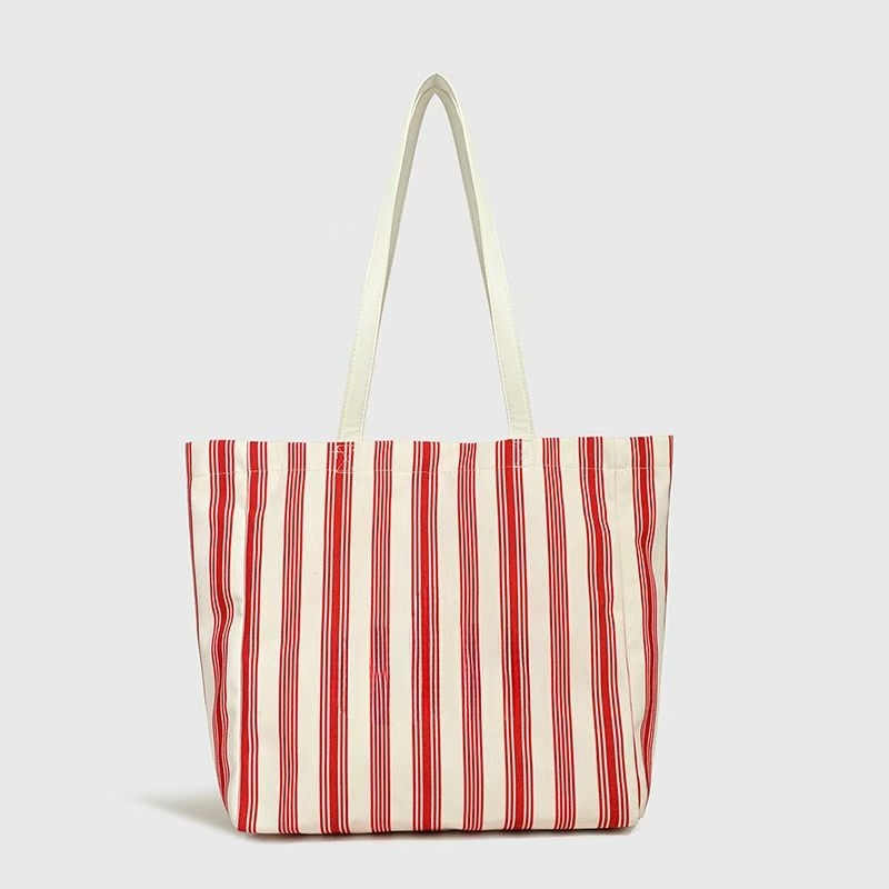 #288 Women's new Joker large capacity striped shoulder handbag