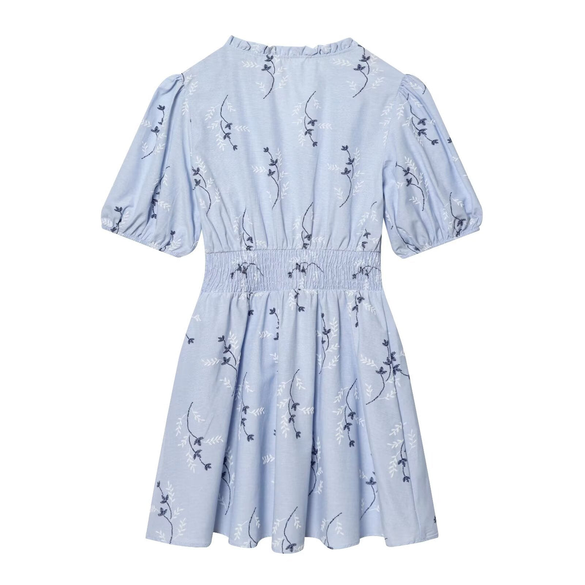 Women's pressed glue embroidered printed dress